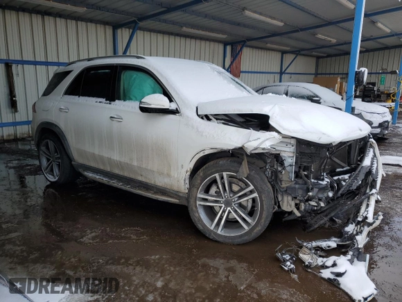 2021 Mercedes-Benz GLE 350 with VIN 4JGFB4KB1MA474612, listed as a Copart auction lot 49530735 with 77,575 mi miles and Salvage title. Bid and sale history available at DreamBid. Image 4.