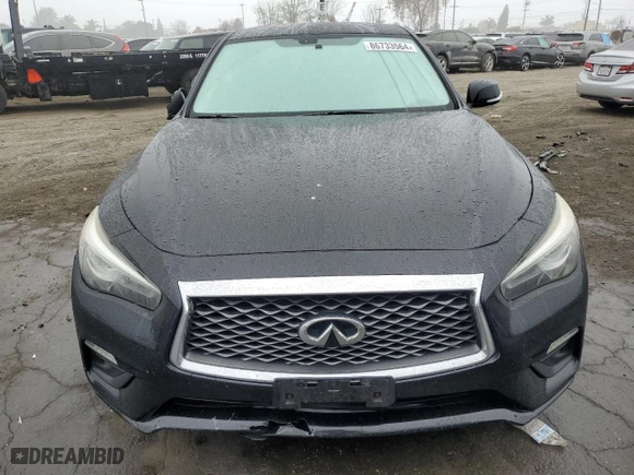 2018 Infiniti Q50 2.0t LUXE with VIN JN1CV7AP7JM241179, listed as a Copart auction lot 86733564 with NaN miles and Salvage Title. Bid and sale history available at carsss.com. Image 5.