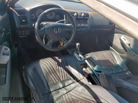2001 Honda Civic EX with VIN 1HGEM22941L111217, listed as a Copart auction lot 52390125 with 154,411 mi miles and Salvage Title. Bid and sale history available at carsss.com. Image 8.
