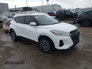 2023 Nissan Kicks SV with VIN 3N1CP5CV6PL468456, listed as a IAAI auction lot 42357542 with 27,274 mi miles and . Bid and sale history available at DreamBid. Image 1.