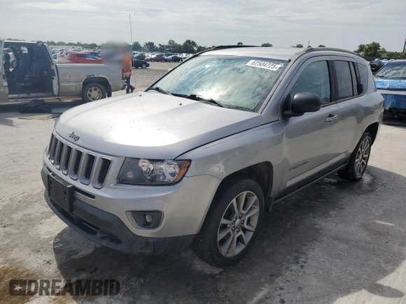 2016 Jeep Compass Sport with VIN 1C4NJCBA1GD590058, listed as a Copart auction lot 62504725 with 211,325 mi miles and Salvage title. Bid and sale history available at DreamBid. Image 1.