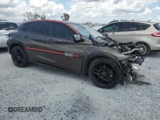 2017 Infiniti QX30 Sport with VIN SJKCH5CP8HA014663, listed as a Copart auction lot 55026195 with 103,514 mi miles and Salvage title. Bid and sale history available at DreamBid. Image 4.