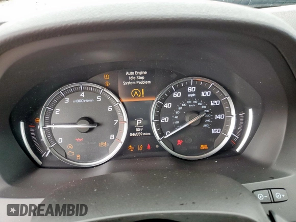 2020 Acura MDX with VIN 5J8YD3H34LL002393, listed as a Copart auction lot 60307305 with 46,559 mi miles and Salvage title. Bid and sale history available at DreamBid. Image 9.