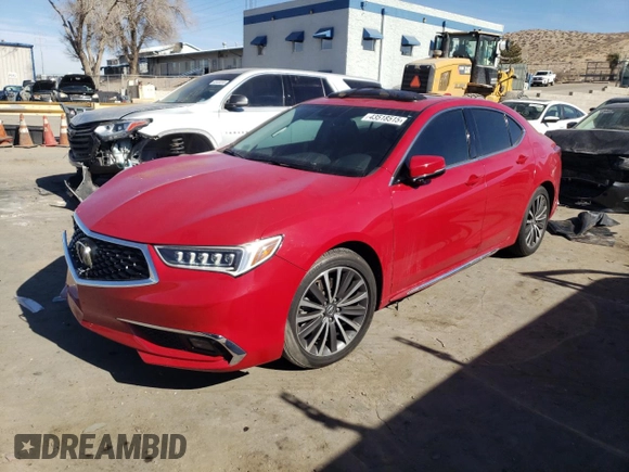 2018 Acura TLX Advance with VIN 19UUB2F79JA000376, listed as a Copart auction lot 43518515 with 30,926 mi miles and Salvage Title. Bid and sale history available at DreamBid. Image 1.