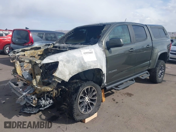 2018 Chevrolet Colorado 4WD ZR2 with VIN 1GCPTEE10J1133194, listed as a IAAI auction lot 41955603 with 1 mi miles. Bid and sale history available at carsss.com. Image 2.
