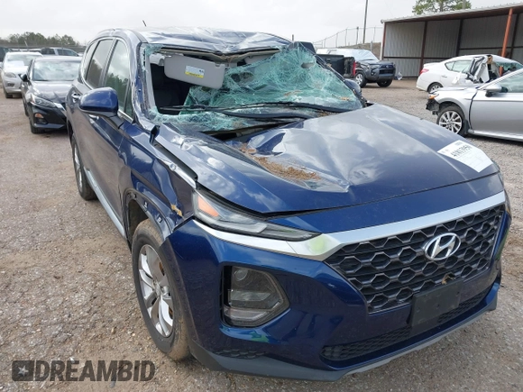 2020 Hyundai Santa Fe SE with VIN 5NMS23AD6LH174584, listed as a IAAI auction lot 41813950 with 107,852 mi miles. Bid and sale history available at carsss.com. Image 6.