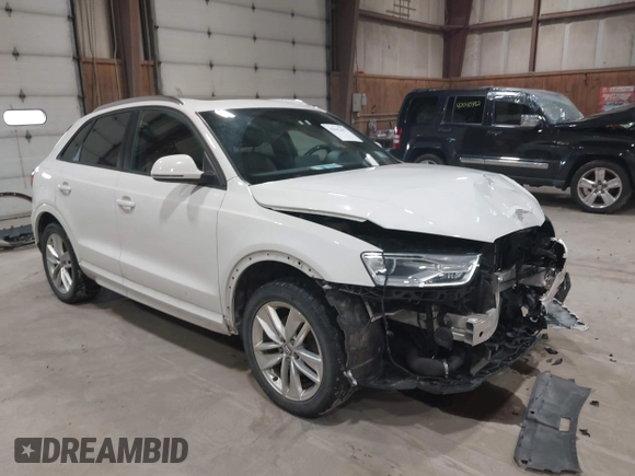 2017 Audi Q3 Premium z VIN WA1ECCFS0HR009385, wystawiony jako IAAI lot #42042437 z przebiegiem 110 341 mil mil oraz . Historia ofert i sprzedaży dostępna na DreamBid. Obrazek 1.