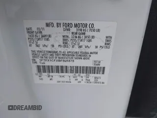 2011 Ford F-150 XL with VIN 1FTFX1CFXBFB25535, listed as a IAAI auction lot 42272543 with 231,709 mi miles and . Bid and sale history available at DreamBid. Image 9.