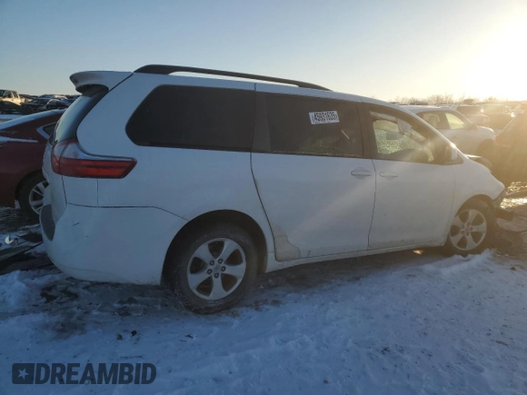2015 Toyota Sienna LE AAS with VIN 5TDKK3DC6FS587173, listed as a Copart auction lot 45931635 with 0 mi miles and Non Repairable. Bid and sale history available at carsss.com. Image 3.