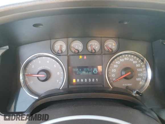 2010 Ford F-150 XL with VIN 1FTFW1EV4AFD25526, listed as a Copart auction lot 58561145 with 275,719 mi miles and Salvage title. Bid and sale history available at DreamBid. Image 9.