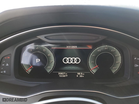 2022 Audi A7 Prestige with VIN WAUV2BF22NN066481, listed as a Copart auction lot 46341035 with 35,827 mi miles and Salvage Title. Bid and sale history available at carsss.com. Image 9.