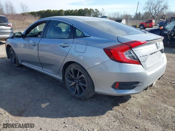 2019 Honda Civic Sedan Sport with VIN 2HGFC2F83KH542347, listed as a IAAI auction lot 41831834 with 80,222 mi miles. Bid and sale history available at carsss.com. Image 3.
