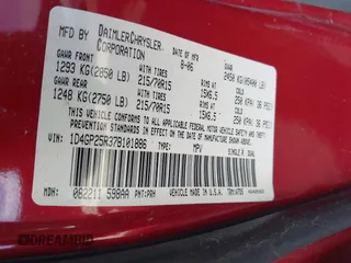 2007 Dodge Caravan SE z VIN 1D4GP25R37B101886, wystawiony jako IAAI lot #38924521 z przebiegiem 183 033 mil mil oraz . Historia ofert i sprzedaży dostępna na DreamBid. Obrazek 9.