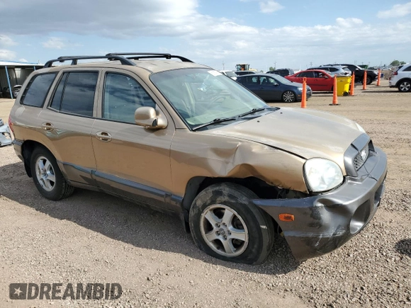 2003 Hyundai Santa Fe GLS with VIN KM8SC73D23U388736, listed as a Copart auction lot 61809715 with 125,654 mi miles and Salvage title. Bid and sale history available at DreamBid. Image 4.