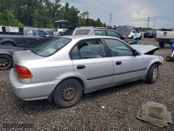 1996 Honda Civic LX "O" w/Air with VIN 1HGEJ6672TL052860, listed as a Copart auction lot 67103484 with 252,846 mi miles and Salvage Title. Bid and sale history available at carsss.com. Image 3.