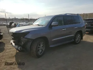 2014 Lexus LX 570 with VIN JTJHY7AX8E4141833, listed as a Copart auction lot 47457665 with 159,658 mi miles and Salvage Title. Bid and sale history available at DreamBid. Image 1.