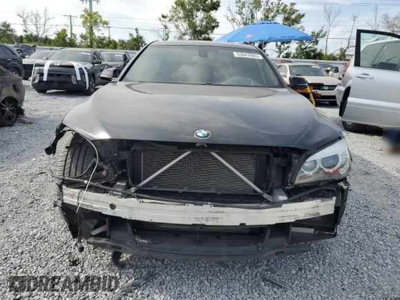 2014 BMW 7 Series 740Li with VIN WBAYE4C52ED138770, listed as a Copart auction lot 53647665 with 106,827 mi miles and Salvage title. Bid and sale history available at DreamBid. Image 5.