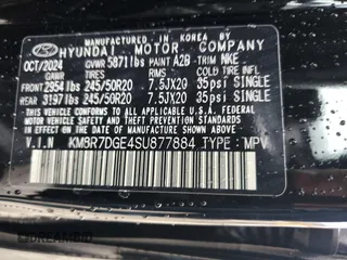 2025 Hyundai Palisade Calligraphy z VIN KM8R7DGE4SU877884, wystawiony jako Copart lot #53791625 z przebiegiem 2761 mil mil oraz Szkody całkowita. Historia ofert i sprzedaży dostępna na DreamBid. Obrazek 16.
