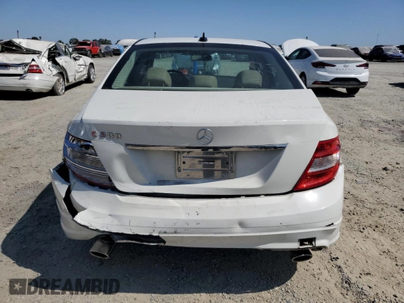 2011 Mercedes-Benz C 300 Sport with VIN WDDGF5EB4BA512612, listed as a Copart auction lot 61852515 with Not provided miles and Salvage title. Bid and sale history available at DreamBid. Image 6.