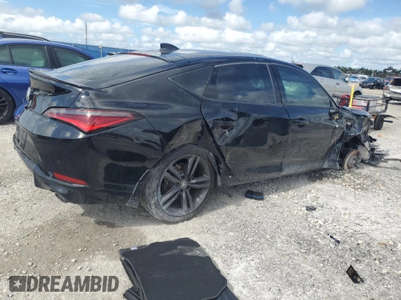 2023 Acura Integra Technology with VIN 19UDE4G76PA000944, listed as a Copart auction lot 60218825 with 38,661 mi miles and Salvage title. Bid and sale history available at DreamBid. Image 3.