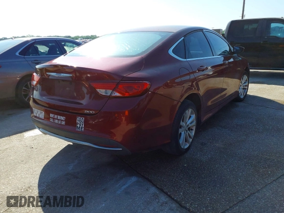 2016 Chrysler 200 Limited with VIN 1C3CCCAB8GN128476, listed as a IAAI auction lot 42062770 with Not Provided miles and . Bid and sale history available at carsss.com. Image 4.