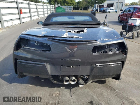 2017 Chevrolet Corvette Z51 2LT with VIN 1G1YK3D78H5111117, listed as a Copart auction lot 83783744 with 0 mi miles and Salvage Title. Bid and sale history available at carsss.com. Image 6.