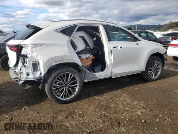2024 Lexus NX with VIN JTJHKCEZXR2025895, listed as a Copart auction lot 46928025 with 9,707 mi miles and Salvage Title. Bid and sale history available at carsss.com. Image 3.