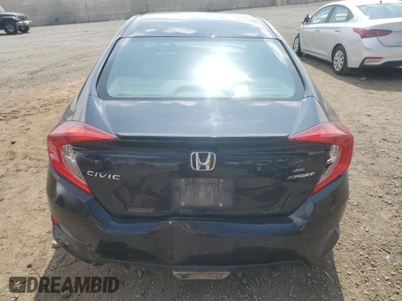 2020 Honda Civic Sedan Sport with VIN 2HGFC2F86LH506332, listed as a Copart auction lot 72094644 with 86,640 mi miles and Salvage Title. Bid and sale history available at carsss.com. Image 6.