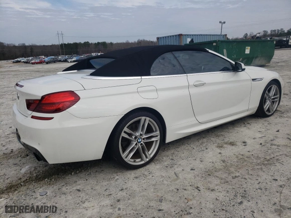 2012 BMW 6 Series 640i with VIN WBALW7C56CDX58172, listed as a Copart auction lot 44383255 with 140,240 mi miles and Salvage Title. Bid and sale history available at carsss.com. Image 3.