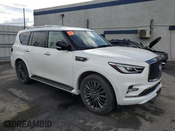 2022 Infiniti QX80 PREMIUM SELECT with VIN JN8AZ2AF5N9741437, listed as a Copart auction lot 44425225 with 9,677 mi miles and Salvage Title. Bid and sale history available at carsss.com. Image 4.