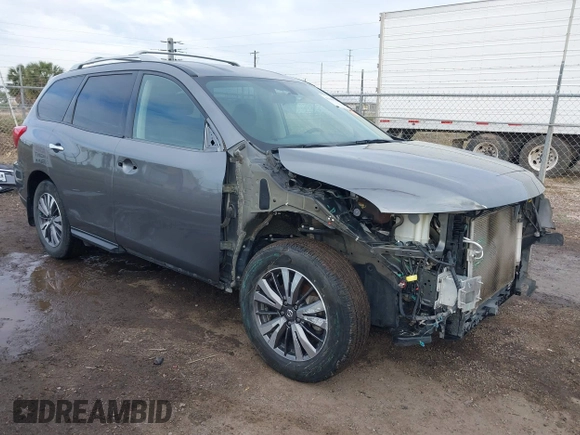 2020 Nissan Pathfinder S with VIN 5N1DR2AN9LC617344, listed as a IAAI auction lot 41368530 with 64,544 mi miles. Bid and sale history available at carsss.com. Image 1.