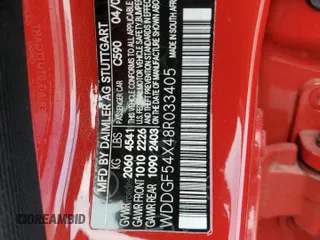 2008 Mercedes-Benz C 300 Sport с VIN WDDGF54X48R033405, выставлен на аукционе Copart как лот 54579615 с пробегом 186 751 миль миль и Списание • Salvage title. История ставок и продаж доступна на DreamBid. Изображение 12.