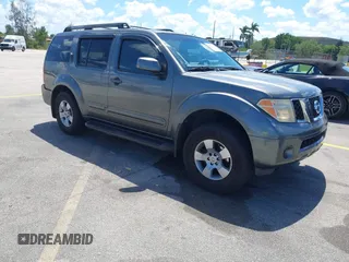 2007 Nissan Pathfinder S with VIN 5N1AR18U87C614564, listed as a IAAI auction lot 41901151 with 253,975 mi miles and . Bid and sale history available at DreamBid. Image 1.