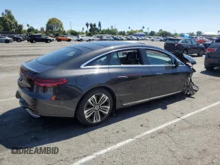 2023 Mercedes-Benz EQS with VIN W1KCG2DB2PA023497, listed as a Copart auction lot 61127224 with 0 mi miles and Salvage Title. Bid and sale history available at carsss.com. Image 3.