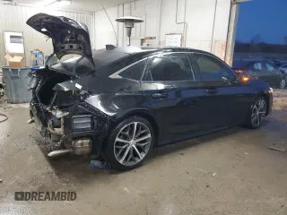 2022 Honda Civic Sedan Touring with VIN 2HGFE1F96NH317163, listed as a Copart auction lot 89190845 with 51,090 mi miles and Salvage Title. Bid and sale history available at carsss.com. Image 3.