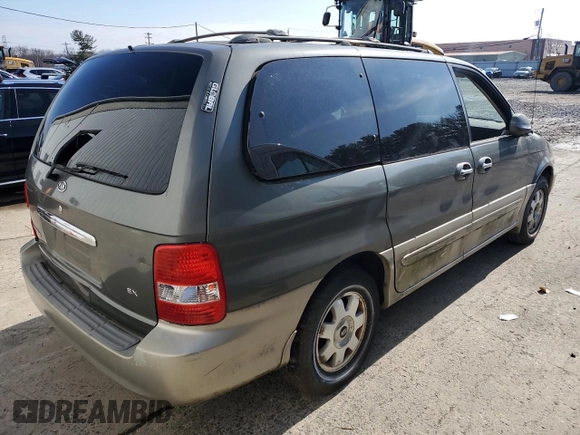 2003 Kia Sedona LX with VIN KNDUP131136362461, listed as a Copart auction lot 45305714 with 80,265 mi miles and Clean Title. Bid and sale history available at carsss.com. Image 3.