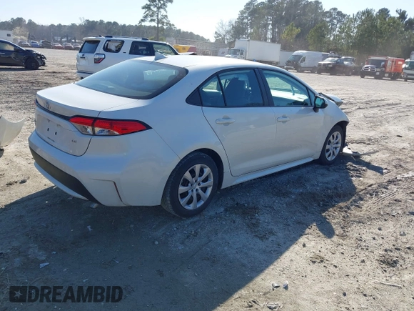 2020 Toyota Corolla LE with VIN 5YFEPRAE5LP058809, listed as a IAAI auction lot 41776646 with 60,291 mi miles. Bid and sale history available at carsss.com. Image 4.