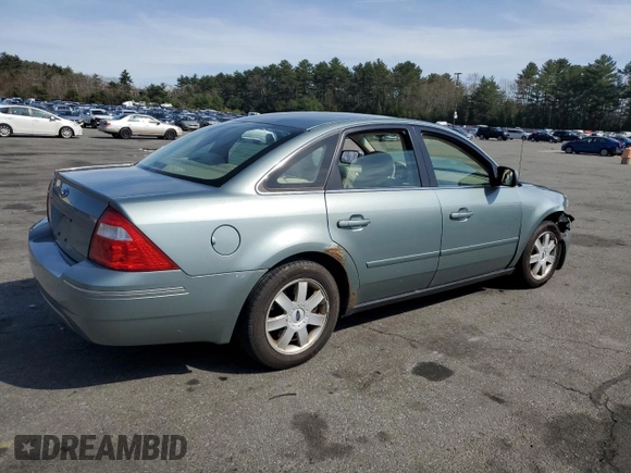 2005 Ford Five Hundred SE z VIN 1FAFP23185G157074, wystawiony jako Copart lot #54209285 z przebiegiem 195 519 mil mil oraz Szkody całkowita. Historia ofert i sprzedaży dostępna na DreamBid. Obrazek 3.