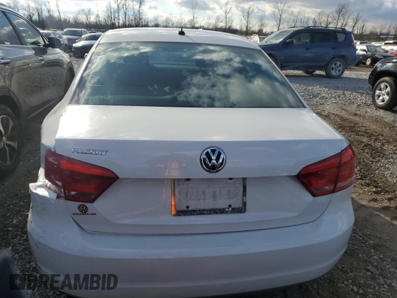 2012 Volkswagen Passat S with VIN 1VWAP7A36CC016432, listed as a Copart auction lot 82364874 with Not provided miles and Salvage title. Bid and sale history available at DreamBid. Image 6.