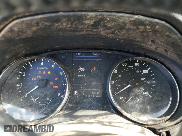 2019 Nissan Rogue SV with VIN KNMAT2MTXKP514105, listed as a Copart auction lot 55352235 with 134,738 mi miles and Salvage title. Bid and sale history available at DreamBid. Image 9.