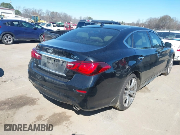 2017 Infiniti Q70 3.7 with VIN JN1BY1PP2HM170538, listed as a IAAI auction lot 41645612 with 143,649 mi miles and . Bid and sale history available at DreamBid. Image 4.
