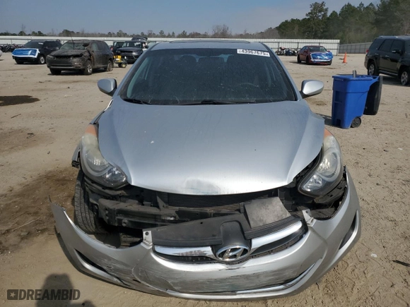 2013 Hyundai Elantra GLS with VIN 5NPDH4AE6DH395600, listed as a Copart auction lot 43967675 with 92,462 mi miles and Salvage Title. Bid and sale history available at carsss.com. Image 5.