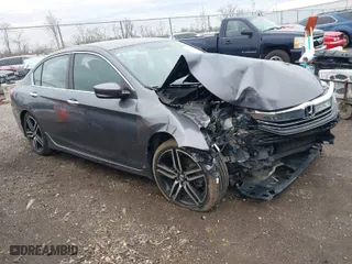 2017 Honda Accord Sedan Sport with VIN 1HGCR2F58HA104115, listed as a IAAI auction lot 41827690 with 91,264 mi miles. Bid and sale history available at carsss.com. Image 1.