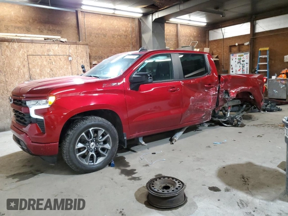 2023 Chevrolet Silverado 1500 RST with VIN 1GCUDEED4PZ152559, listed as a Copart auction lot 50621785 with 35,533 mi miles and Salvage Title. Bid and sale history available at DreamBid. Image 1.