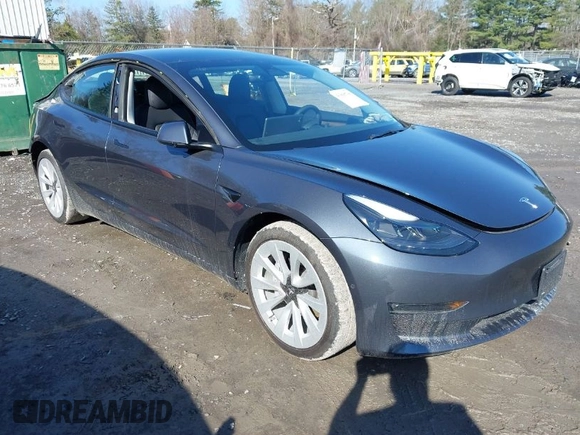 2022 Tesla Model 3 Long Range with VIN 5YJ3E1EB0NF365284, listed as a IAAI auction lot 41899706 with 36,463 mi miles and . Bid and sale history available at DreamBid. Image 1.
