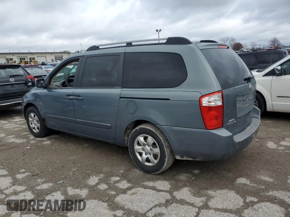 2008 Kia Sedona EX with VIN KNDMB233286246361, listed as a Copart auction lot 80190154 with 191,092 mi miles and Salvage Title. Bid and sale history available at carsss.com. Image 2.