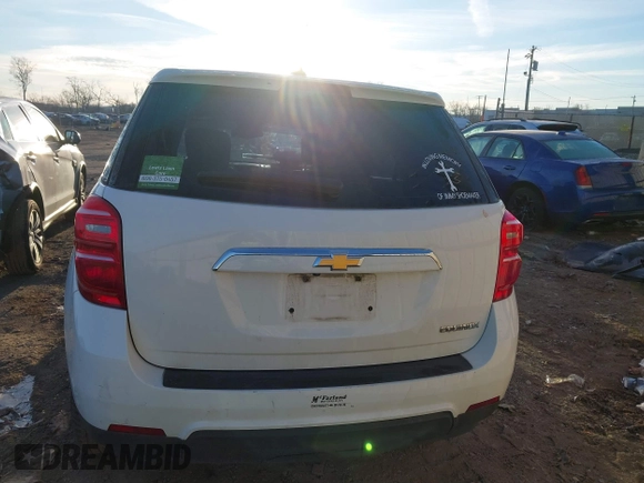 2016 Chevrolet Equinox LS with VIN 2GNALBEK7G6350624, listed as a IAAI auction lot 41045164 with 117,493 mi miles. Bid and sale history available at carsss.com. Image 16.