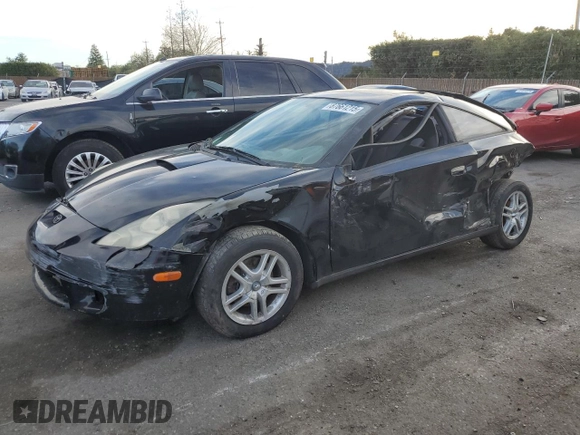 2002 Toyota Celica GT with VIN JTDDR32T720138265, listed as a Copart auction lot 87661215 with 188,822 mi miles and Salvage Title. Bid and sale history available at carsss.com. Image 1.