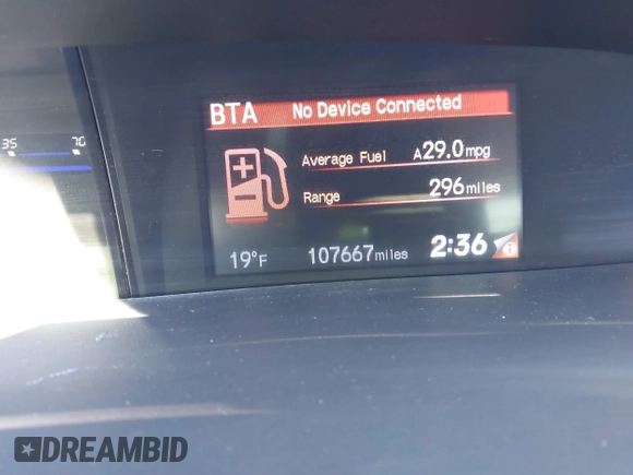2015 Honda Civic EX-L with VIN 19XFB2F98FE040252, listed as a IAAI auction lot 41617619 with 107,667 mi miles and . Bid and sale history available at DreamBid. Image 15.