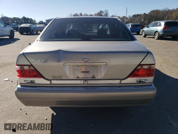 1999 Mercedes-Benz S-Class with VIN WDBGA43G0XA408836, listed as a Copart auction lot 83795814 with 145,278 mi miles and Salvage Title. Bid and sale history available at carsss.com. Image 6.